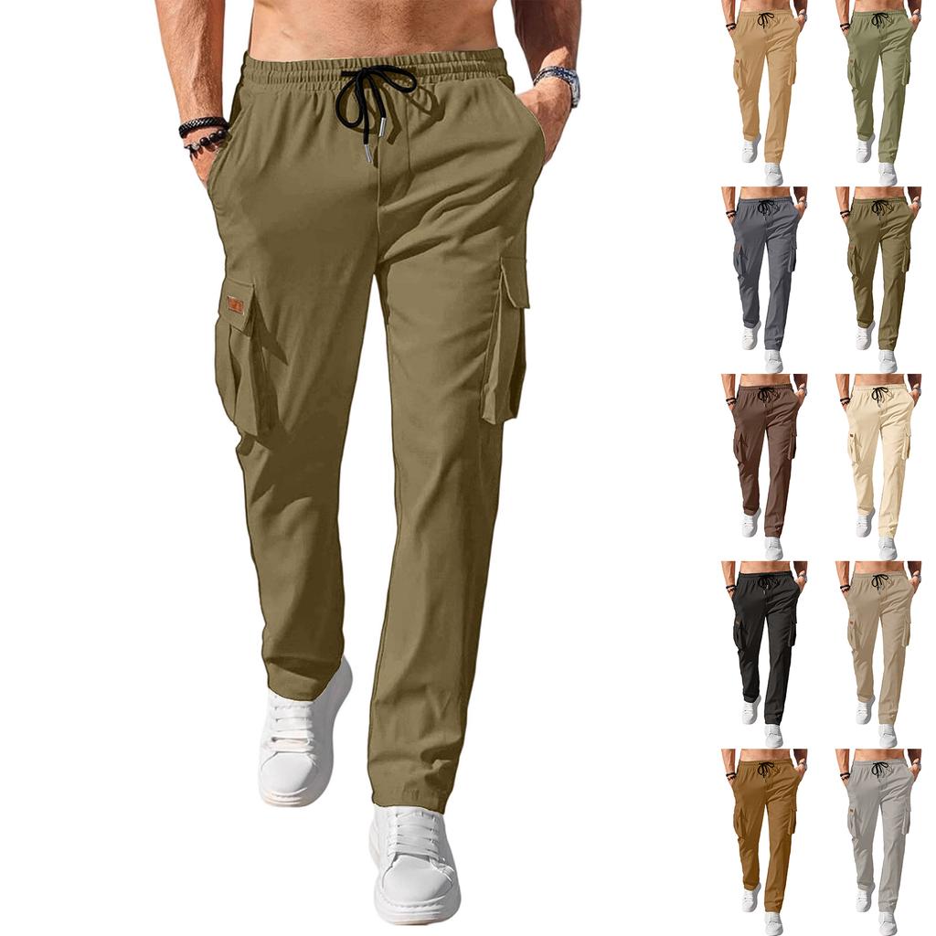 Casual Sports Pants Men's Loose Leggings Long Panel Fitness Running Training Pants