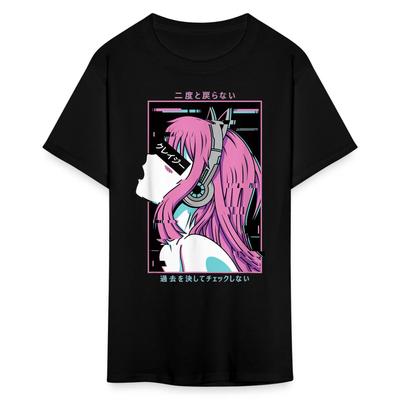 Sexy Ecchi Girl Shirt Vaporwave Crazy Waifu Lewd Anime Girl T-Shirt Size 2