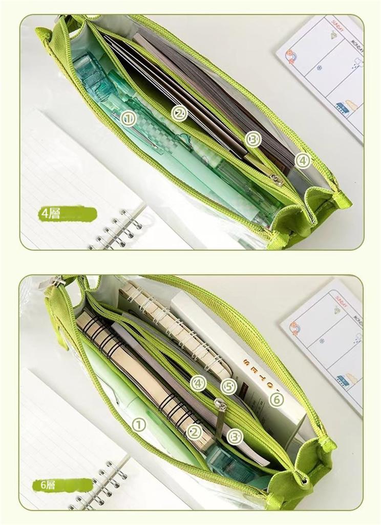 Pen Large Ita Pen Writing Pencil For Stationery Storage Tool Gift Pouch, Transparent, Capacity, Case, Bag, Cute, Case, Stylish, Slim, Multifunctional,