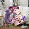 Tiger-Kuscheldecke für Kinder, Mädchen, Teenager und Erwachsene, Tier-Schneemuster, Winterlich warm, Fleece-Flanell-Decke, Weicher Überwurf für das Bett