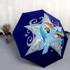 1pc Rainbow Dash Automatic Folding Umbrella, 8-Rib Outdoor Umbrella, Festival Gift for Fans, Travelers, Daily Use, Perfect Present.F067