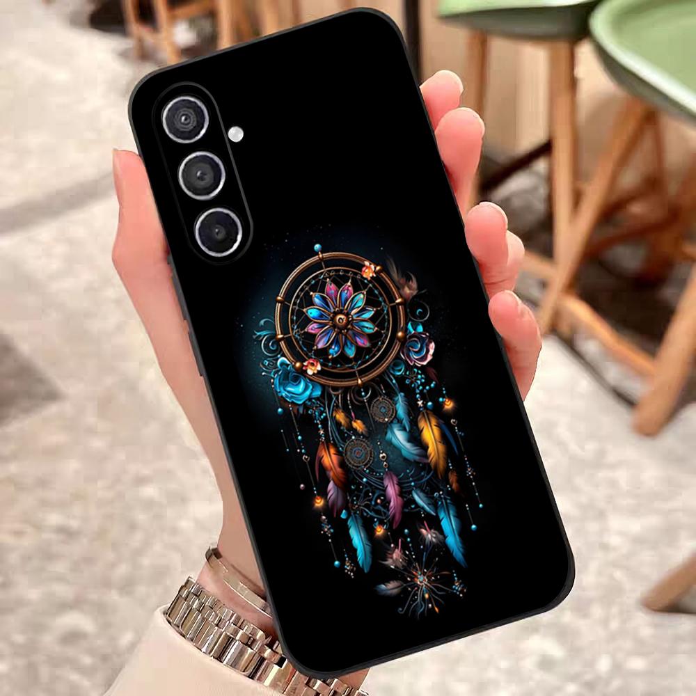 Beautiful Feather Dreamcatcher Phone Case For Samsung S25 Edge 24 23 22 21 20 Ultra Plus Fe Galaxy A54 53 34 25 16 Silicon Cover