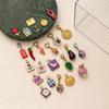 Stainless Steel Enamel Pendants Cute Flower Leaf Charm Accessories For Jewelry Making Necklace Earring Hanging Accessories
