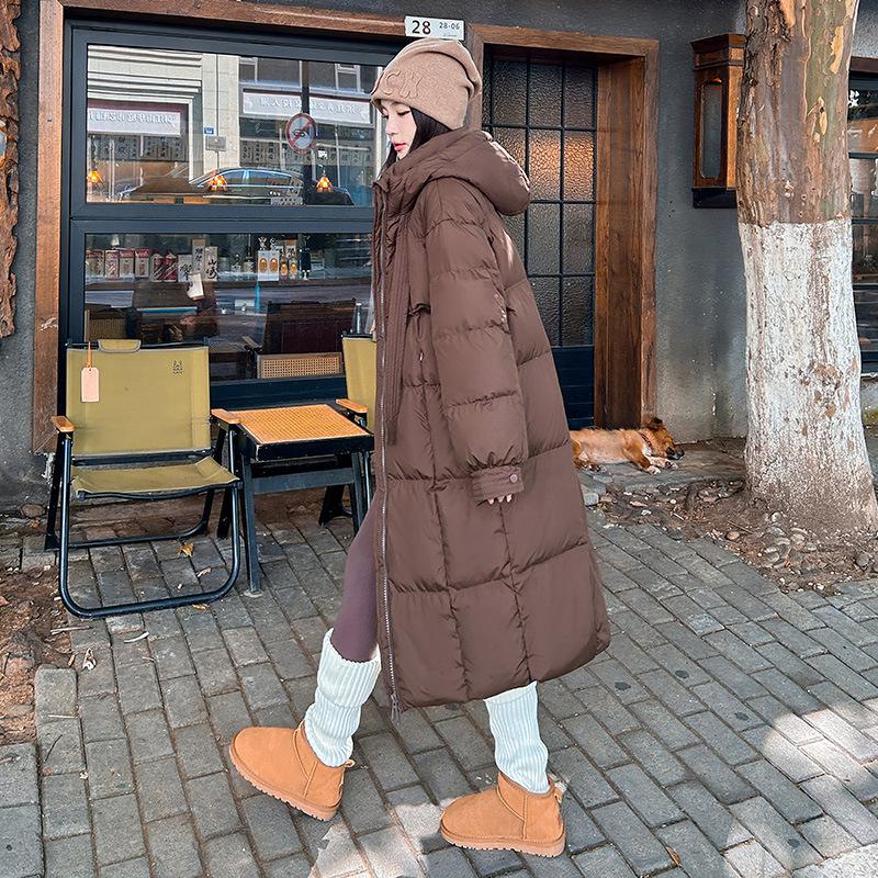 

Cotton Coat for Women Korean Style Fashion Down Cotton Jacket for Winter Jacket Loose Long Knee Thickened New Cotton Jacket for Women XXL