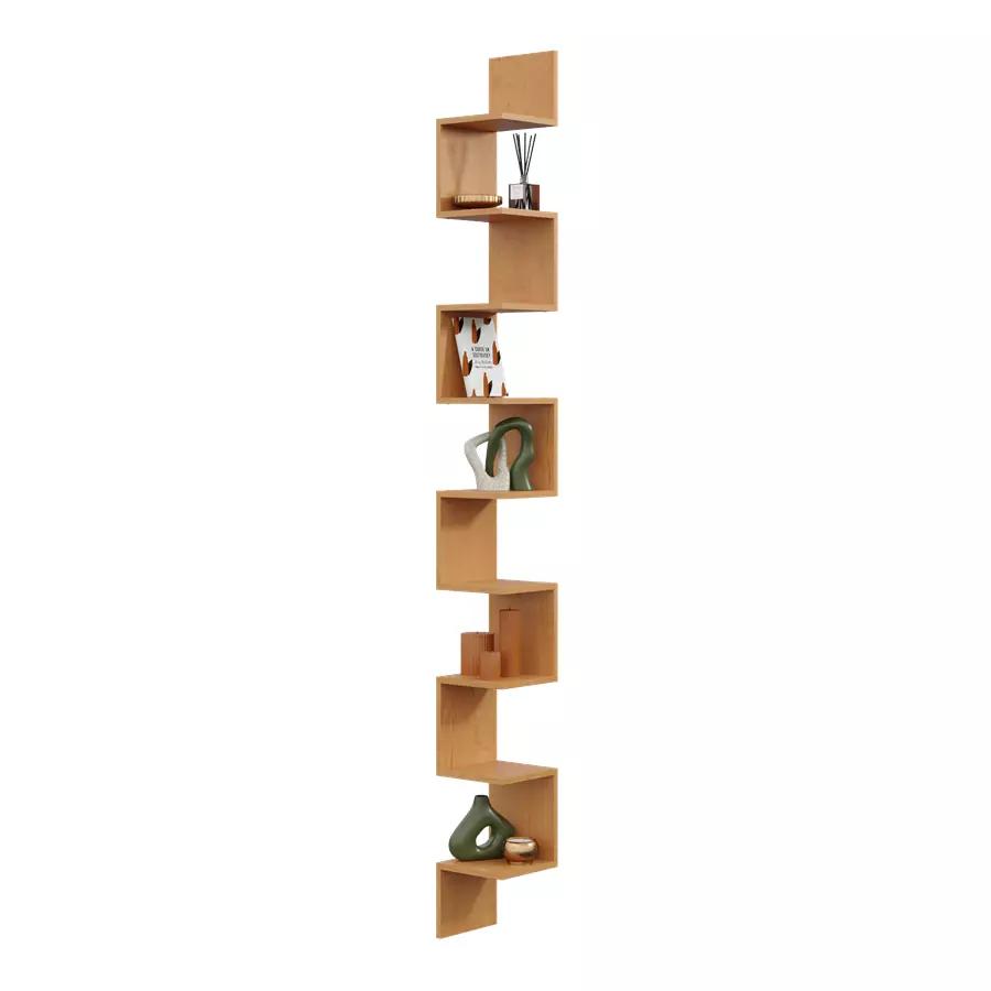 Modern Corner Shelf Hanging Mega - 256cm Sonoma Oak