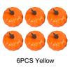 6PCS/Lot Yellow Simulated Pumpkin Harvest Thanksgiving Halloween Atmosphere Decoration DIY Material for Home Party Handcraft ZYF