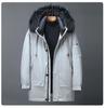 Men's Thick Hooded Down Jacket with Large Fur Collar - Extreme Cold Warmth