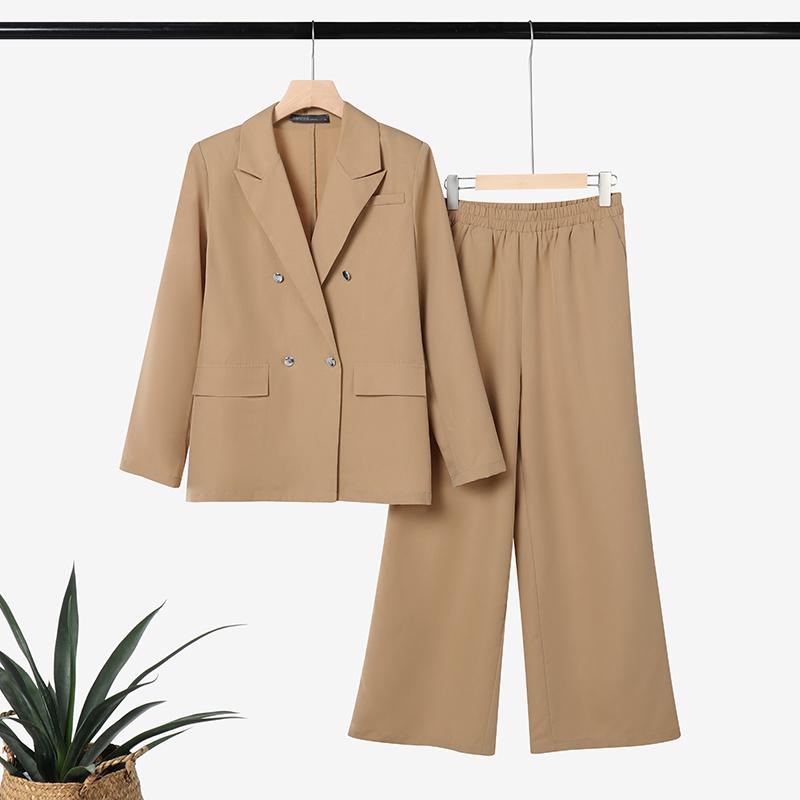 ZANZEA Women Long Sleeve Cardigan Blazer and Pants Casual Two Piece Suit Sets