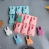 Molde de silicone de 6 furos aleatórios para dente, molde para bolo de chocolate, fondant, molde em forma de dente 3D, utensílios para assar bolos, biscoitos, doces, cubo de gelo
