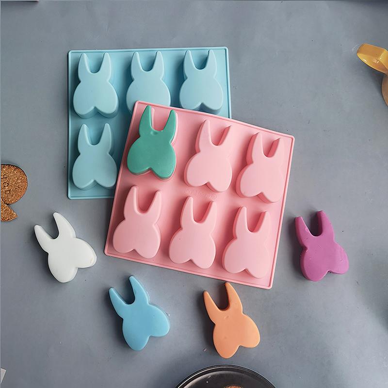 Molde de silicone de 6 furos aleatórios para dente, molde para bolo de chocolate, fondant, molde em forma de dente 3D, utensílios para assar bolos, biscoitos, doces, cubo de gelo