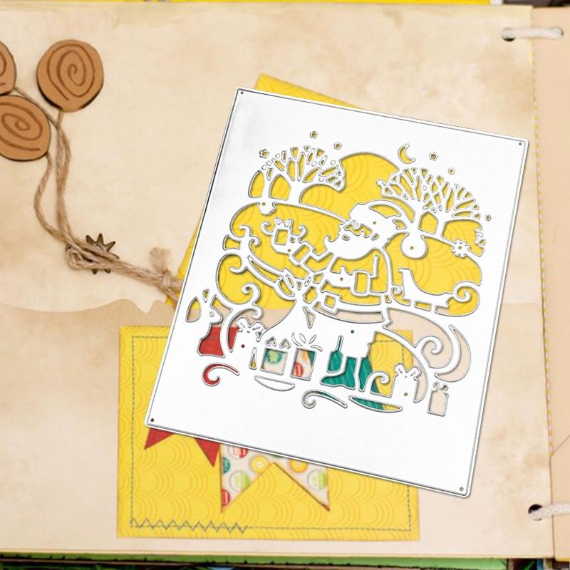Christmas Santa Cutting Dies Handmade Crafts DIY Scrapbooking Embossing Supplies for Children Kids Girls Boys