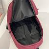 Soft Leather Schoolbag Solid Color Student Backpack Women's Large Capacity Backpack Men Computer Travel Backpack