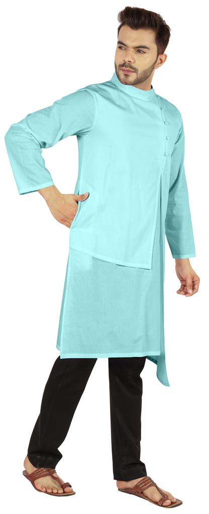 Atasi Indian Designer Kurta For Mens Party Wear Solid Color Ethnic Long