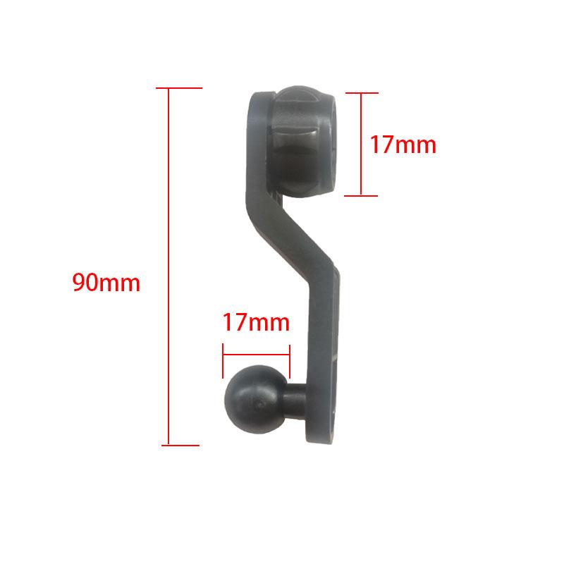 17mm Dual Ball Head Phone Holder Extension Rod Adapter