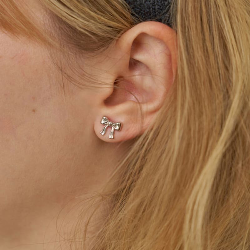 Ssecondo Mini ribbon stud earrings, Emilie_2 colors