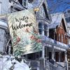 1pc Winter Welcome Garden Flag, Double-Sided Polyester Snowy Cardinal Scene, Festive Outdoor Lawn Decor, No Electricity Needed