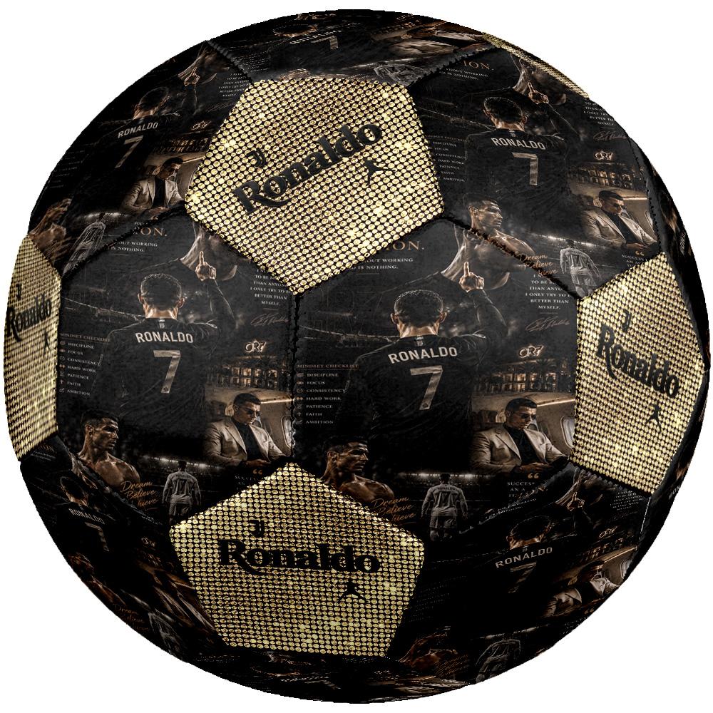 Ronaldo's Soccer Celebration Soccer Ball Size 5 Football Machine Sewn Indoor/Outdoor Universal Football Soccer Accessory