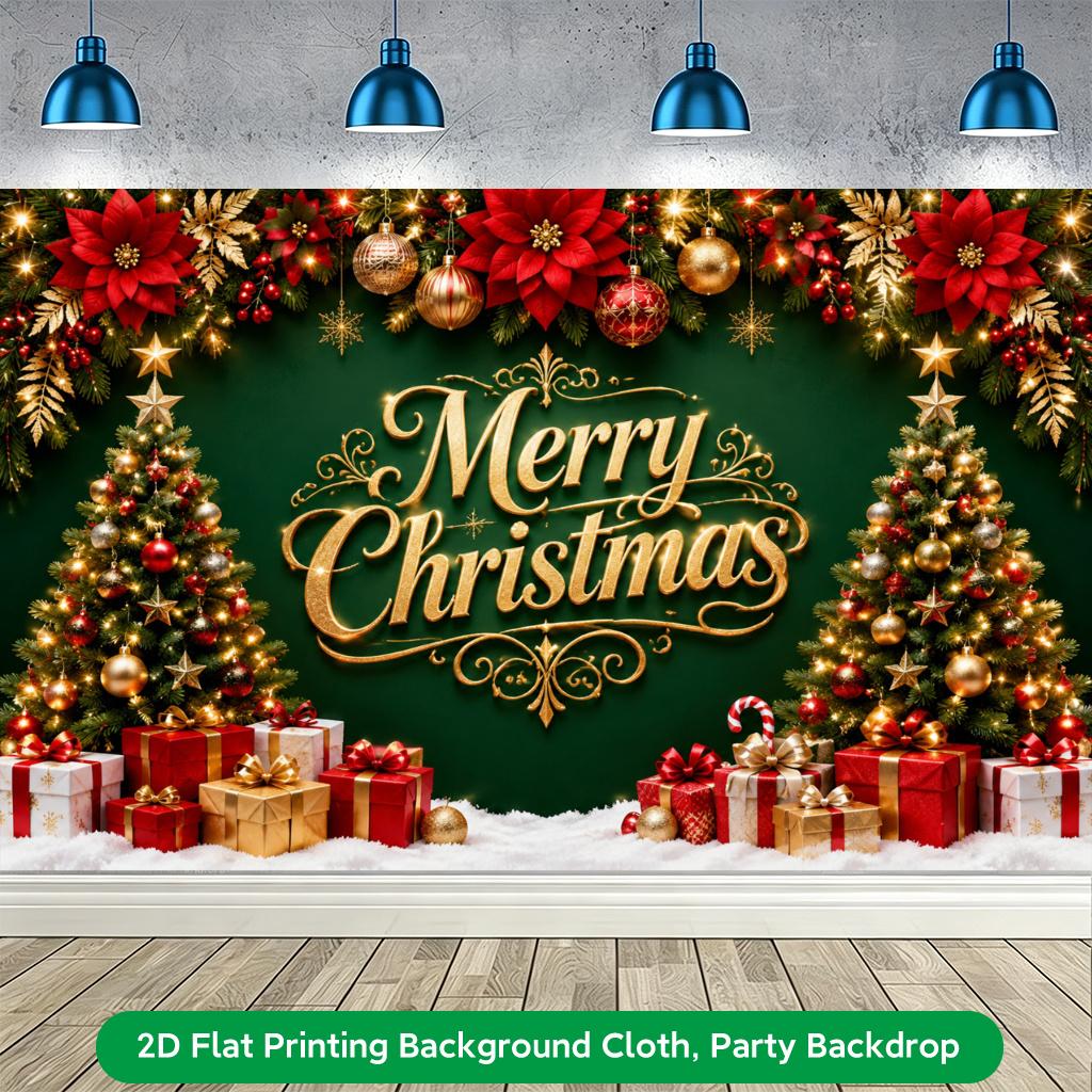 1Pcs Merry Christmas Celebration Decor Decoration Background Winter Backdrop For Photo Studio Photo Booth Party