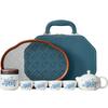 Light luxury business gifts travel tea set ceramic convenient suet jade tea cup outdoor storage bag kung fu tea set