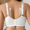 Soutien-gorge push-up à lacets brodés, dos en U, rembourrage latéral, grande taille, pour femmes