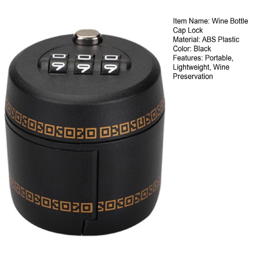 Capac de sticlă de vin, blocare cu parolă, cod de blocare, dop de sticlă de whisky, blocare digitală pentru sticla de vin și băuturi alcoolice