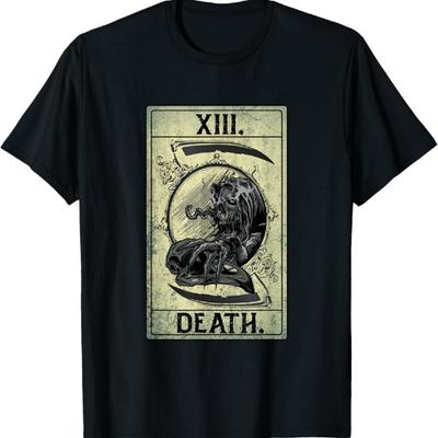 CARTE DE TAROT DE LA MORT XIII T-SHIRT PSYCHO OCCULTE T-SHIRT