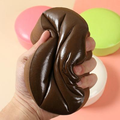 Slow-Rise Squeeze Bread Toy Soft Stretchy Stress Relief Fidget Cute Mini Toast Simulation for Desk Decoration Fun Gift for Kids Adults