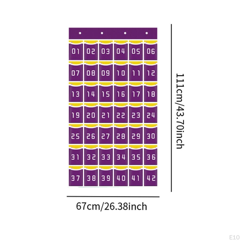 Classroom Organizer with Numbered Compartments for Phones