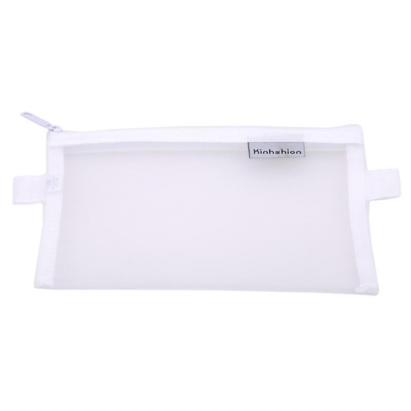 Simple Transparent Mesh Case Office Student Pencil Cases Nylon Kalem Kutusu School Supplies Pen Box