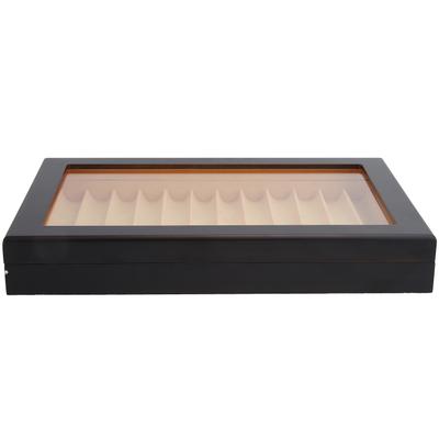 12 Digit Wooden Fountain Pen Display Case Black Baking Varnish Pen Storage Gift Box