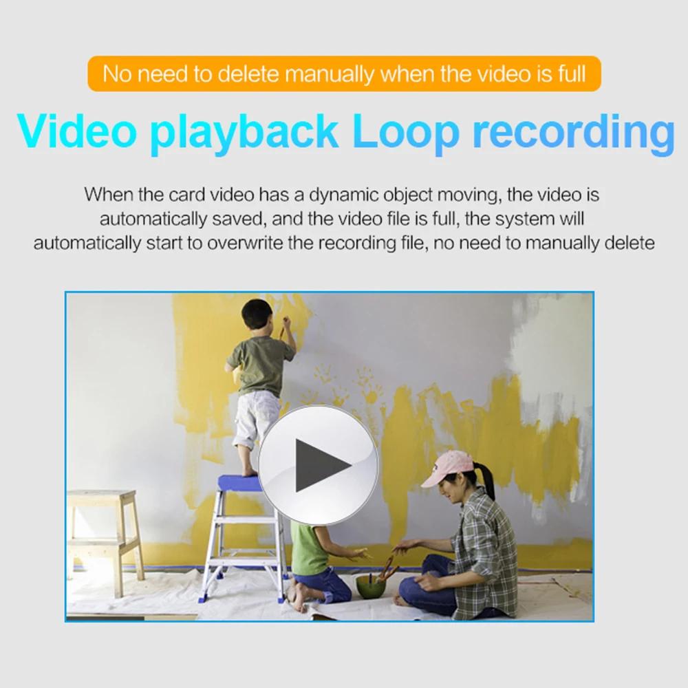 HD Infračervená kamera s nočným videním Domáca bezdrôtová Wifi kamera Mini sledovacia kamera