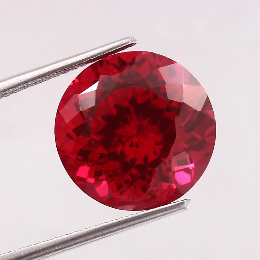Natural Red Ruby Loose Gemstone Mozambique Blood 11 Ct Round Shape for Jewelry Making and Crafts