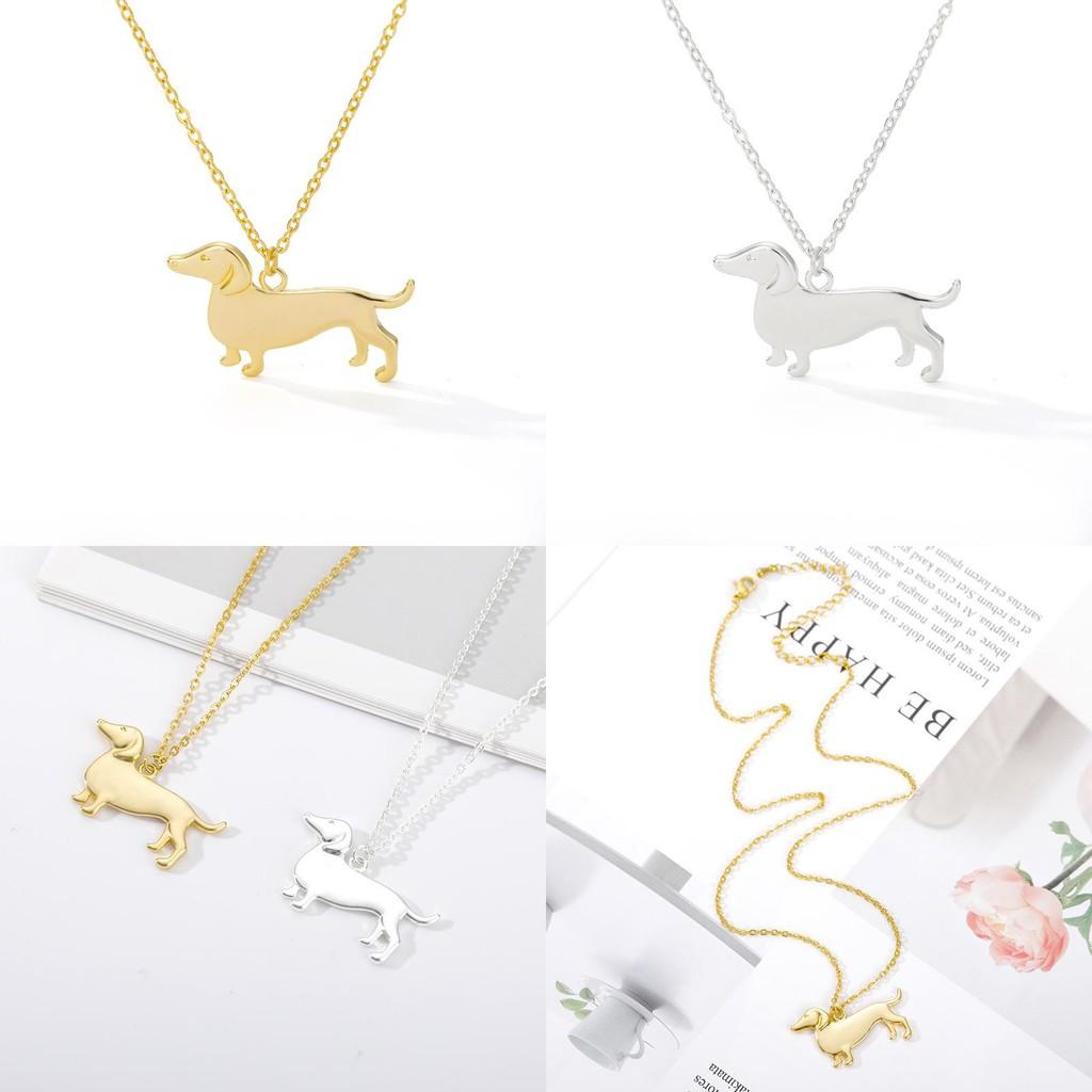 Shape Animal Dachshund Pendant Necklace Alloy Chain Jewelry Unisex Gift Fashion
