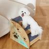 Non-Slip Wooden Dog Stairs Safety Railing Pet Staircase Pet Ramp Pet Climbing Ladder  Helping Climb