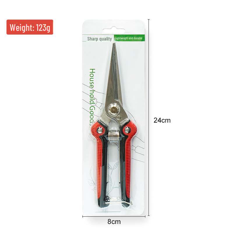 Stainless Steel Pointed Pruning Scissors for Fruit, Branches, and Vegetables