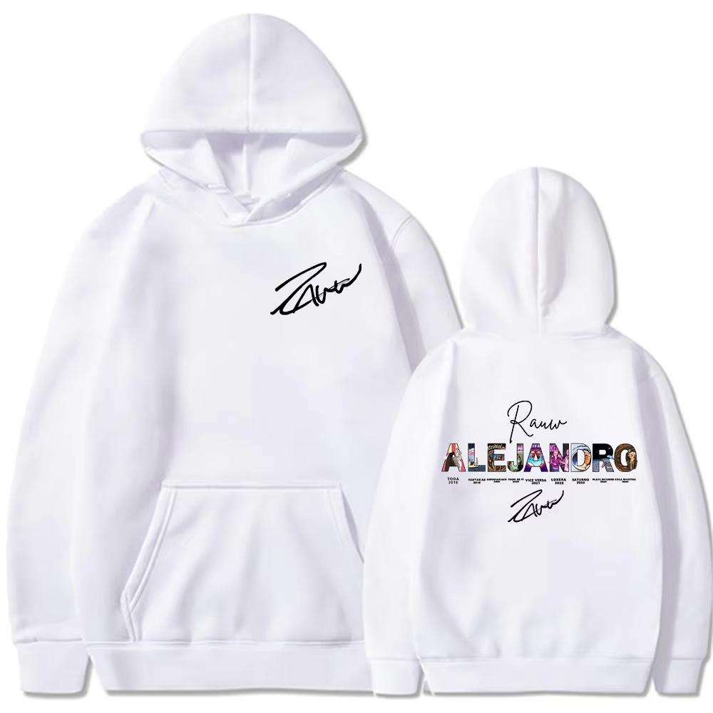 Rauw Alejandro Album Cover Print Hoodie Men Women Vintage Fashion Long Sleeve Sweatshirts Oversized Hooded Coat
