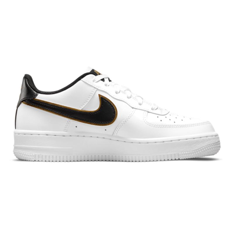 Nike Air Force 1 Low '07 LV8 Double Swoosh White Metallic Gold GS Sneakers DM3322-100