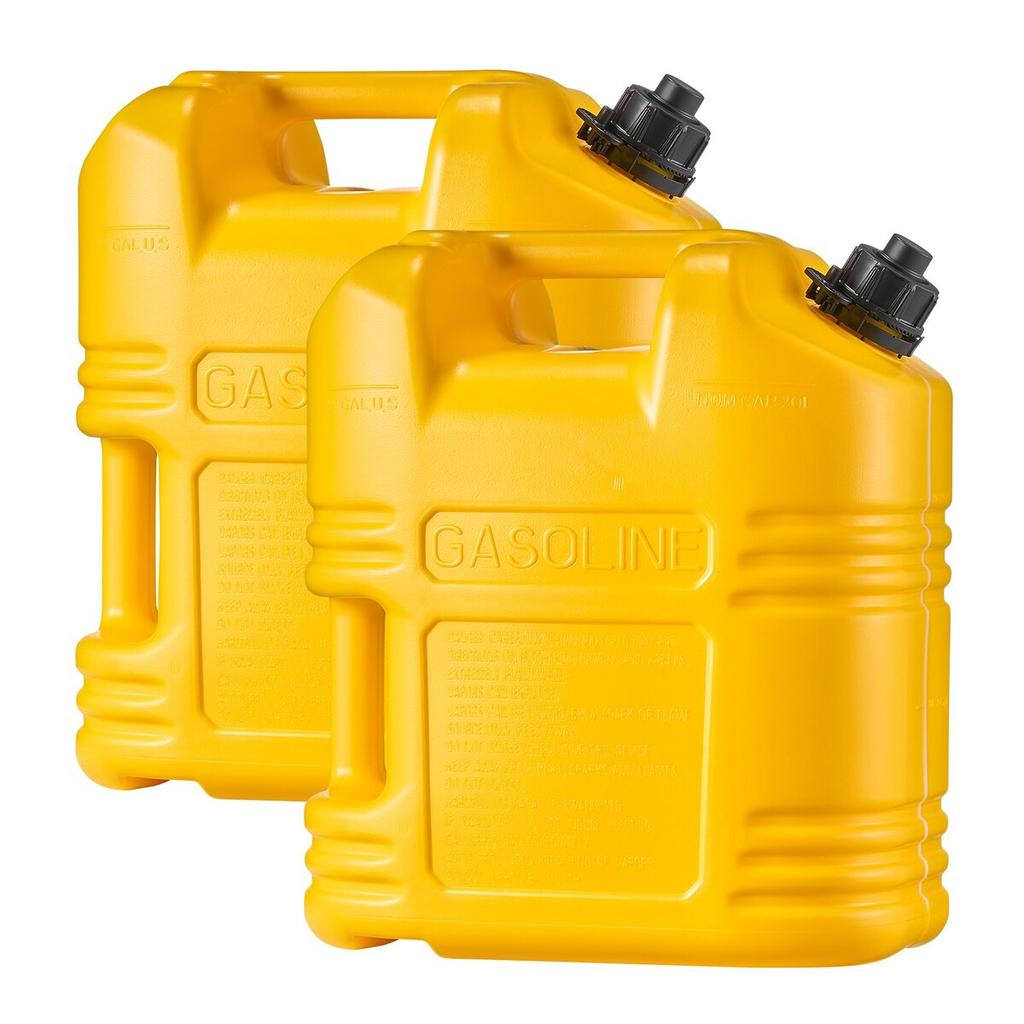 Fuel Container, 19 L, Gas Tank with Spout & Clear Scale, 15 L/min Max Flow Rate, Secure & Leak-proof, Portable Flat Fluid Container for Most Cars