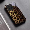 Gold Leopard Print Black Glass Phone Case For Motorola Moto Edge 70 60 Fusion 50 Ultra 40Neo 30 Pro 20Lite 60s 50 Neo Back Cover