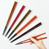 Fukui Prefecture Obama In-house Factory Manufacturing Chopstick Dishwasher Safe Easy-to-hold Wooden Carved Chopsticks 5 Pairs Set Wakasa-nuri Colors
