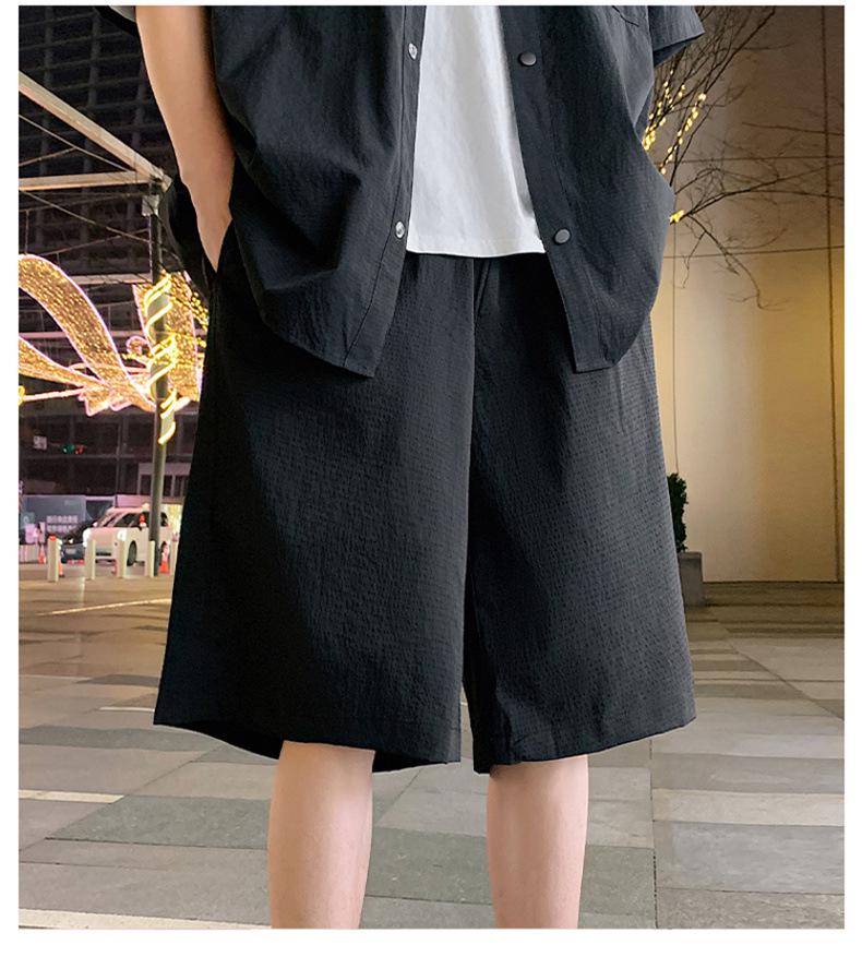 Men's Quick-Dry Outdoor Two-Piece Set: Lapel Short Sleeve Shirt & Loose Shorts