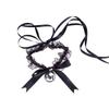 Adjustable Lace Choker with Bell Sweet Cute Gothic Choker Necklaces Collar Women Detachable Cosplay Party Jewelry