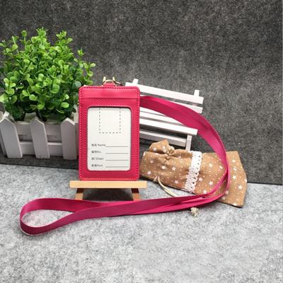 Lanyard Women Card Case Holder Portable String Fashion ID Bus Identity Badge with Lanyard Porte Carte Credit Zip Lock Bags