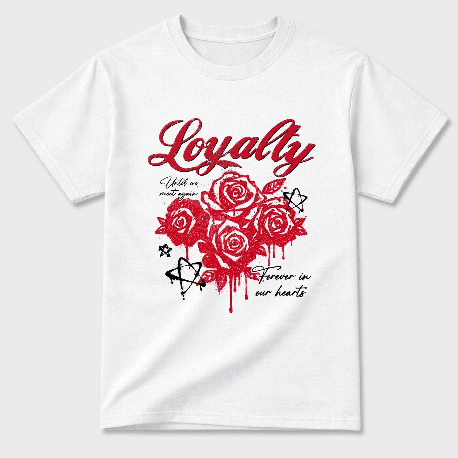 Loyalty graphic tee. Streetwear Brand Graphic T-Shirt. AJ13 University Red 3XL