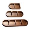 Wooden Condiment Tray, Natural Sauce and Snack Serving Dish For Table Use