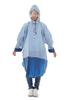 Cyalist Pluive Knit Rain Poncho Navy Border
