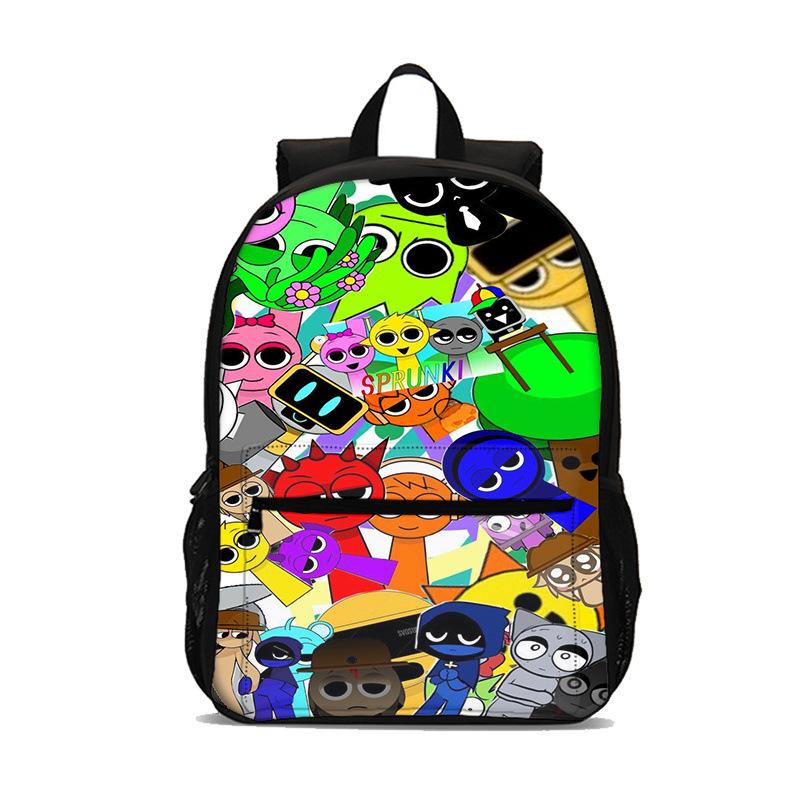 Sprunki Ritim Kutusu Oyunu Cep Cepli Öğrenci Sırt Çantası