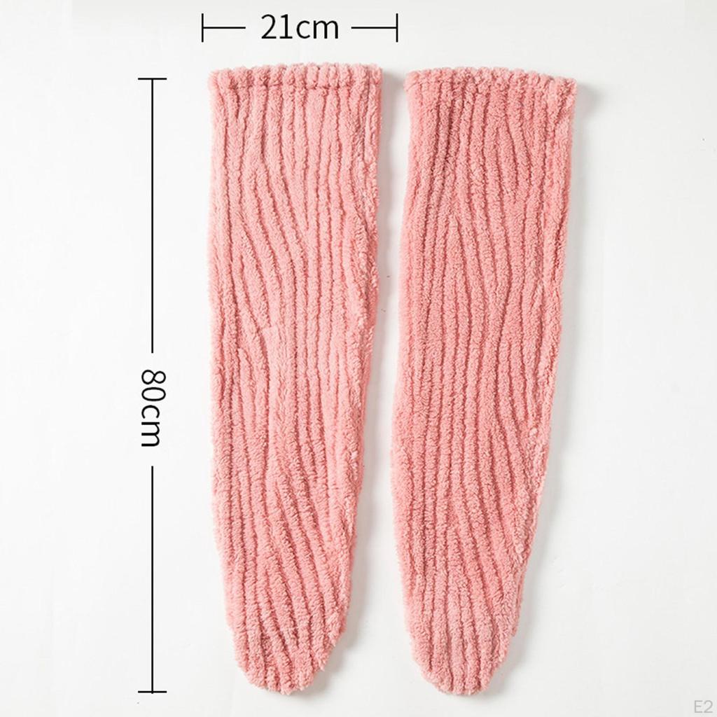 Overknee-hohe Fuzzy-Socken, Slipper-Stiefel-Fleece, warme Damen-Oberschenkel-Beinlinge