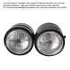 Universal Motorcycle 8.5in Iron Front Double Twin Round Headlight Lamp(Double Black and White)