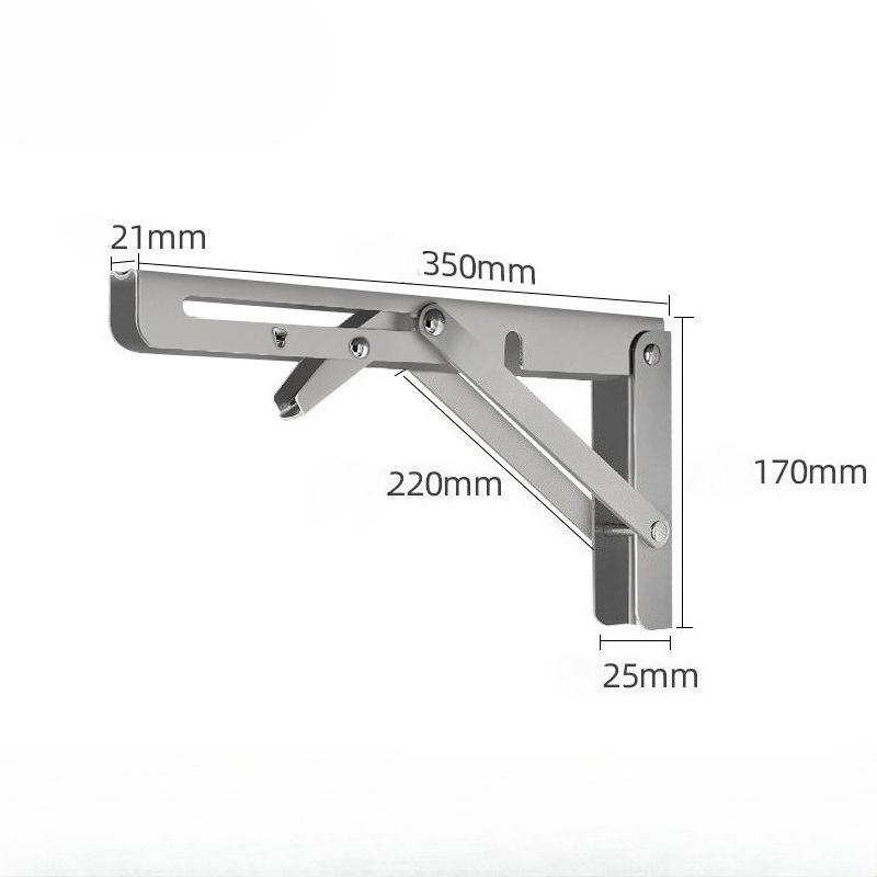 2pack Heavy Duty Foldable Shelf Bracket, DIY L  Stainless Steel Bracket for Workbench Folding Table Hinge